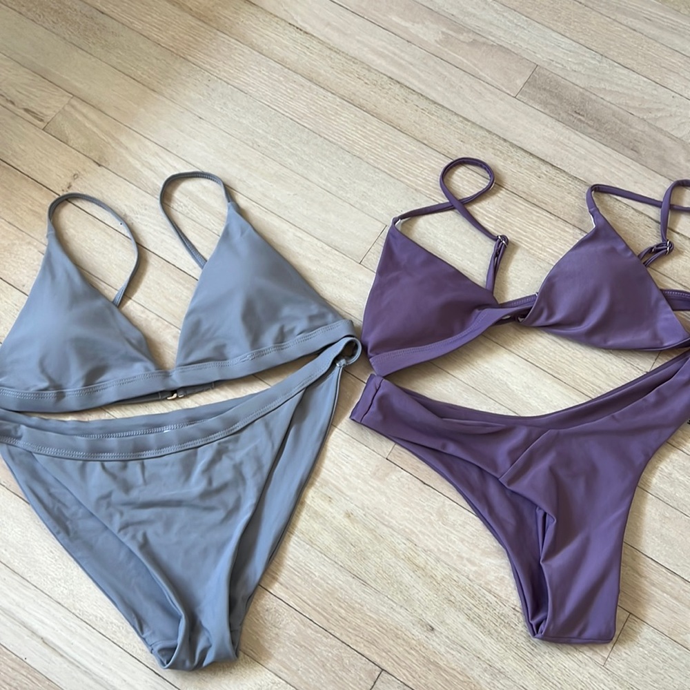 Shein Bikinis - mauve and gray
